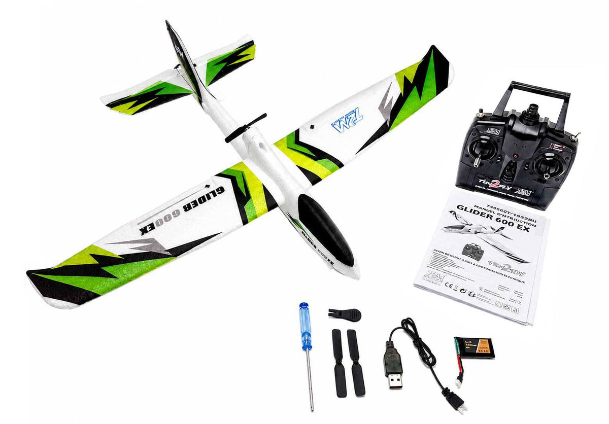 Planeur RC T2M vert 600 Glider EX 6ch 600mm