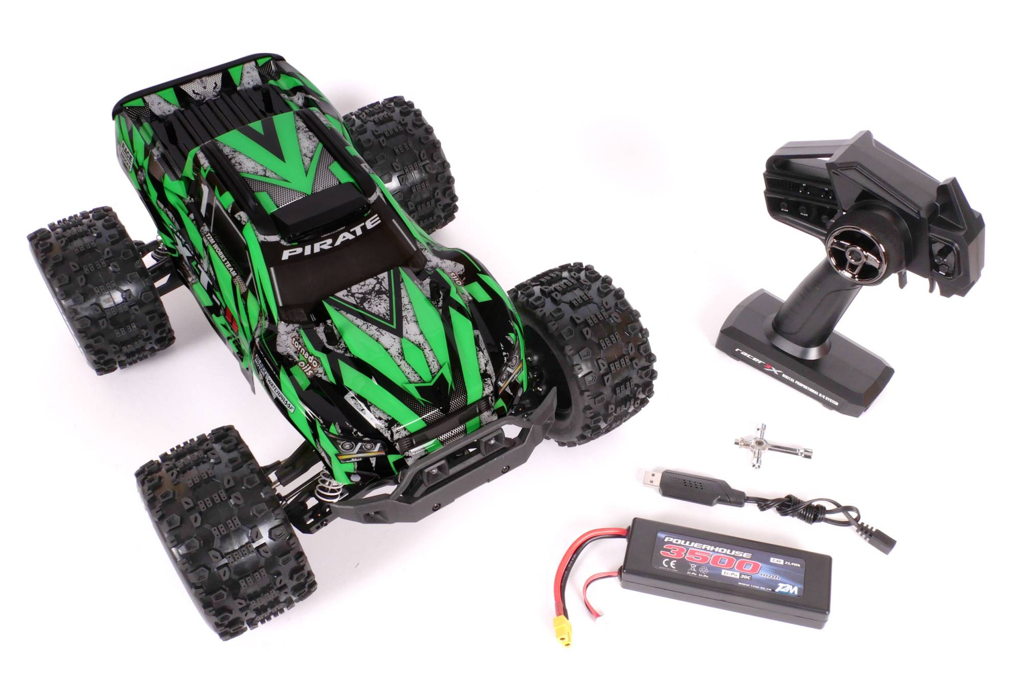 T2M Pirate Pirate XT-II Monster truck 4x4 vert - T4988GR
