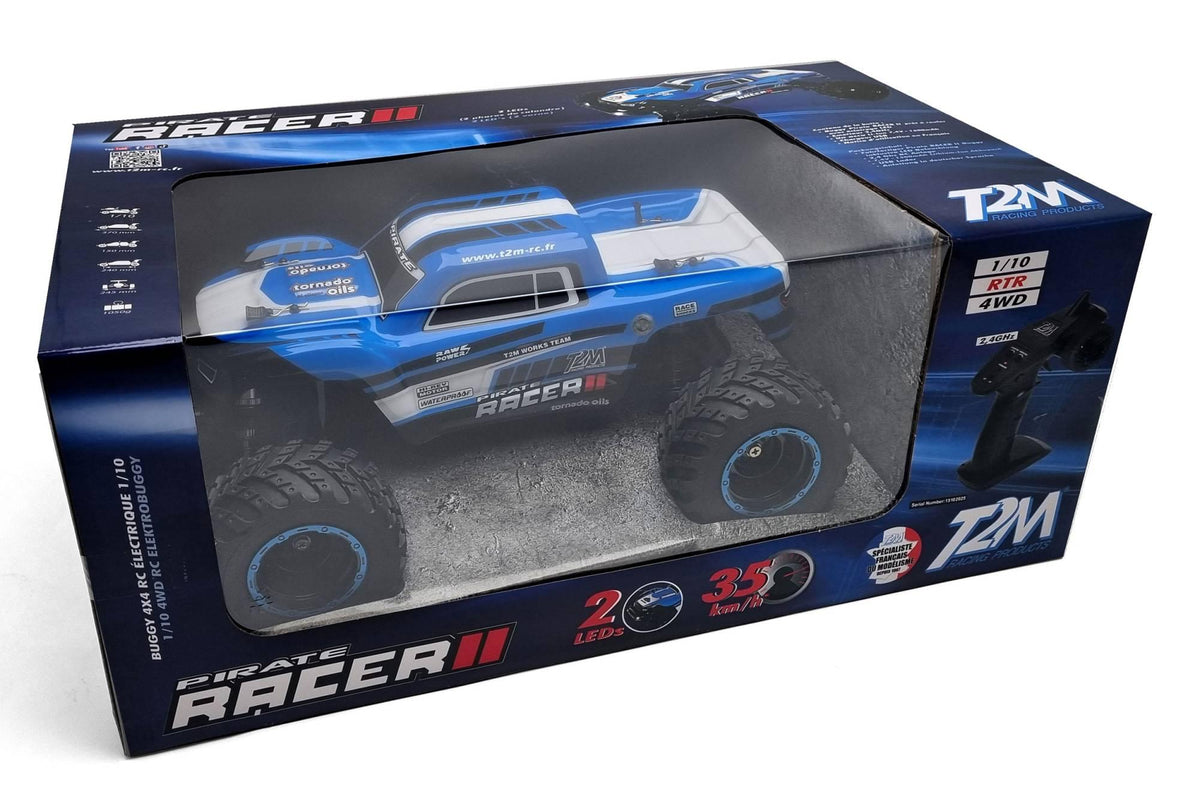 T2M Pirate Racer 2 T4991 – Monster Truck RC électrique 4x4 1/10 RTR bleu