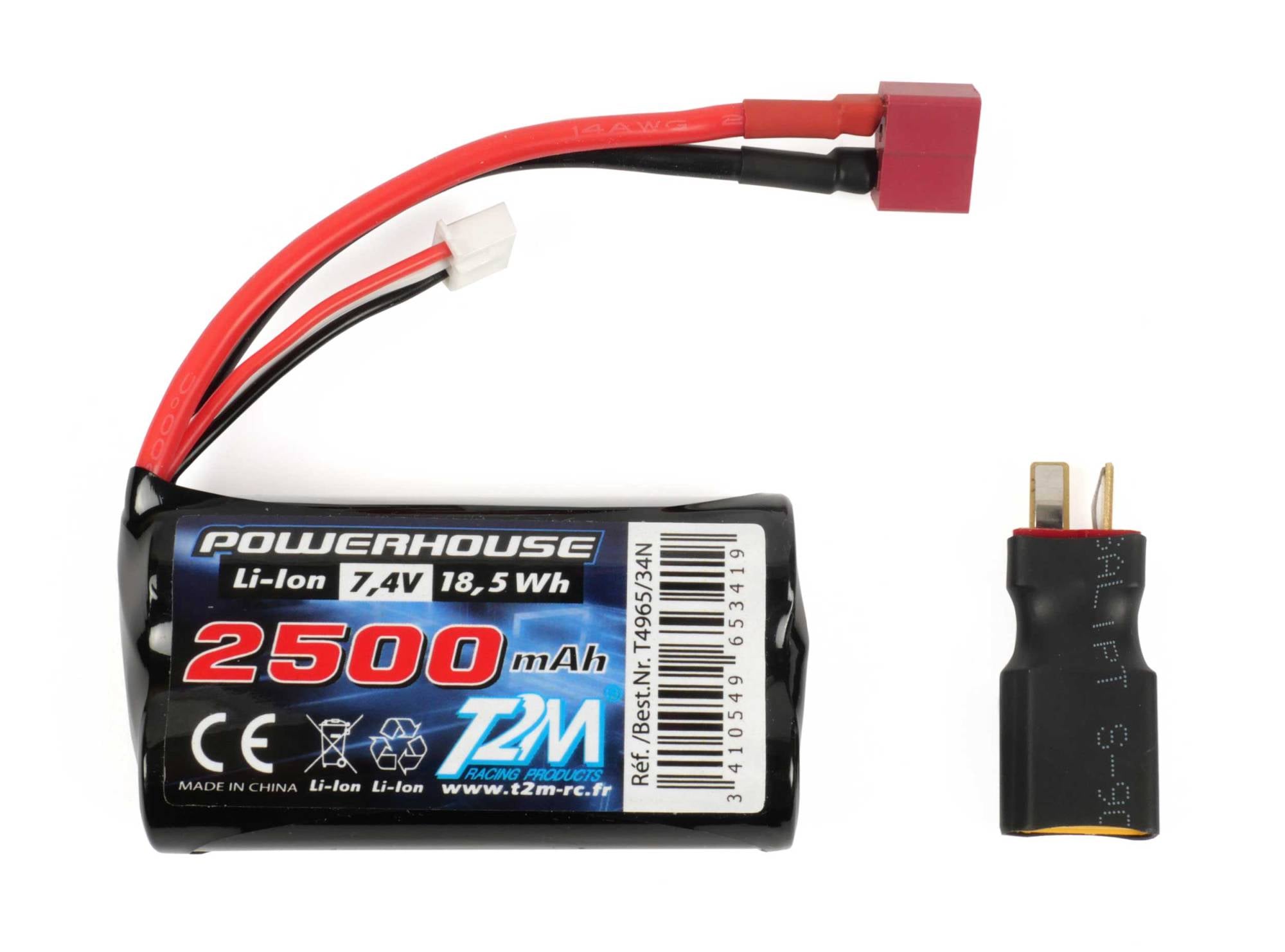 Batterie li-ion 7.4V 2500mAh Funtek SBX, STX G2 - T624/34XT
