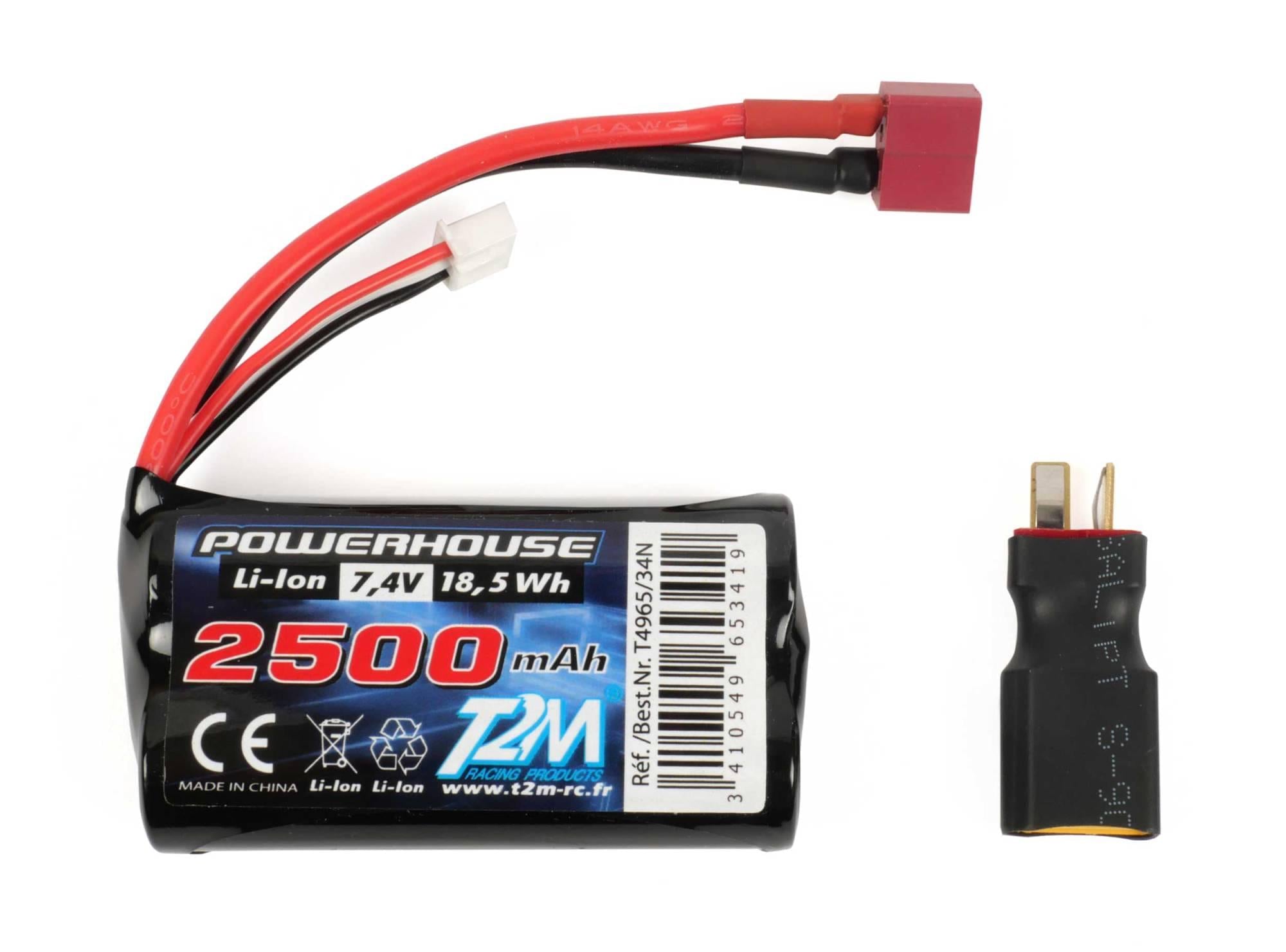 Batterie li-ion 7.4V 2500mAh Funtek SBX, STX G2 - T624/34XT