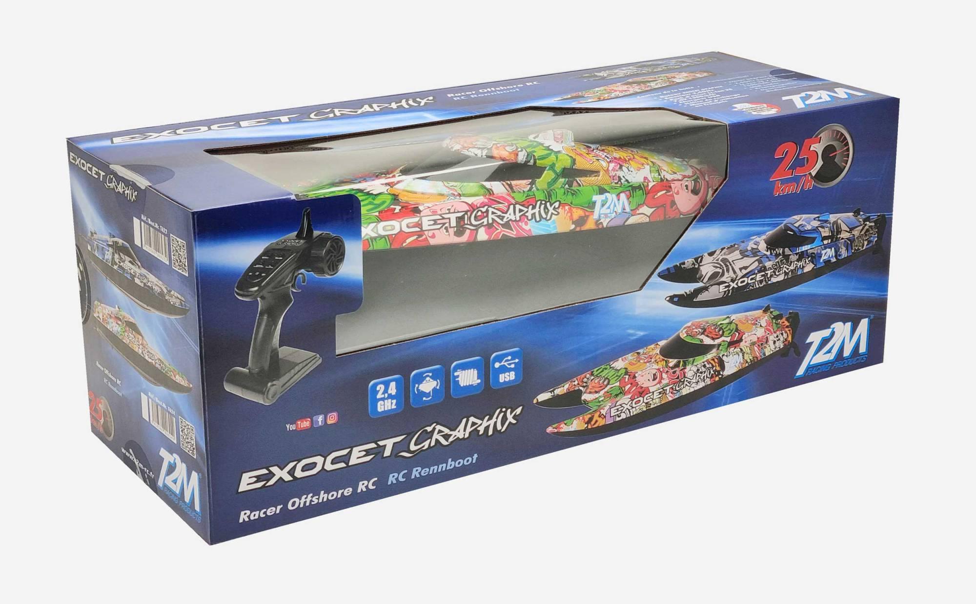 Bateau RC T2M graphix RTR pour enfants 2.4 gHz - T624