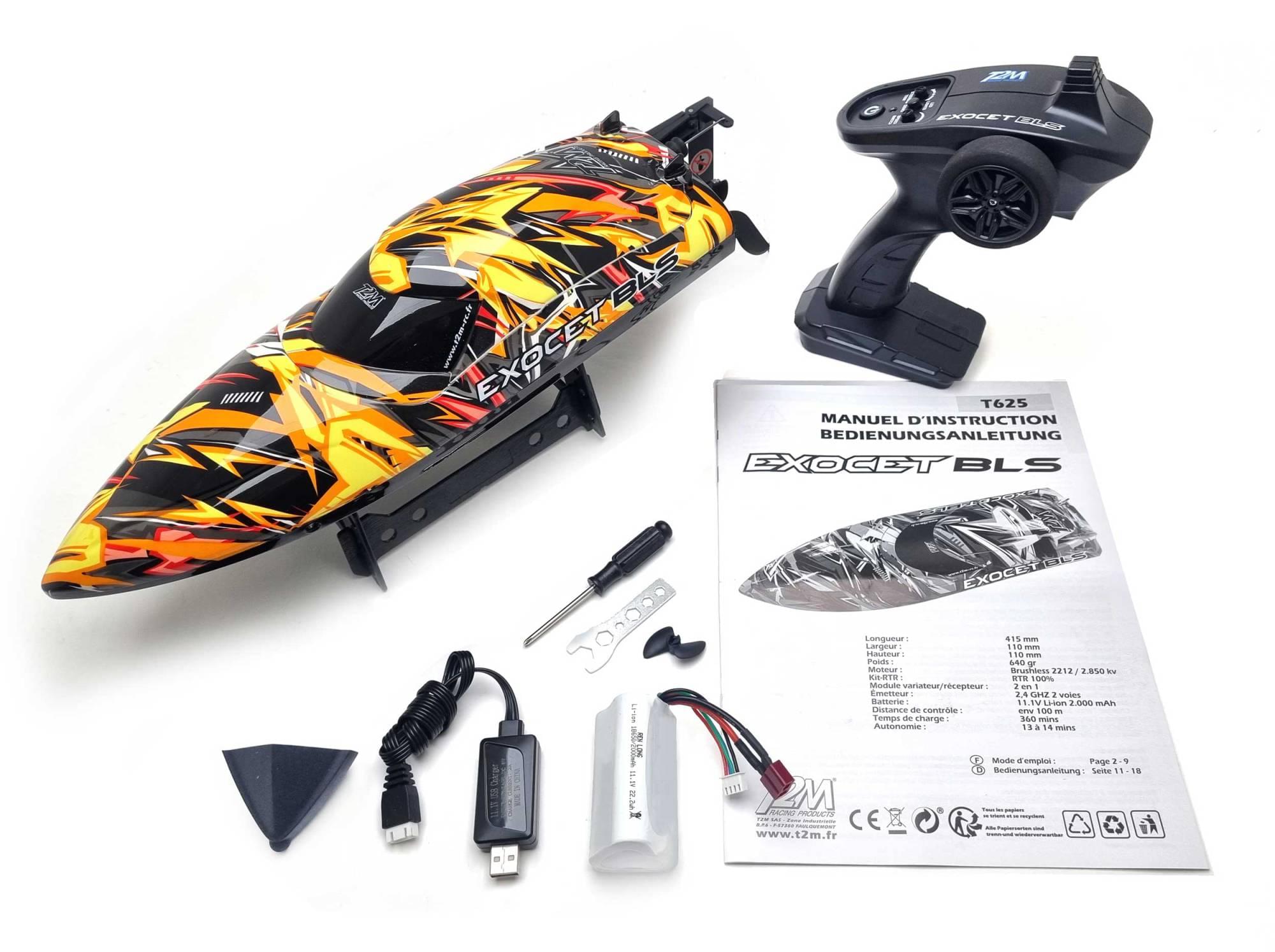 Bateau RC T2M Exocet Brushless 35km/h - T625