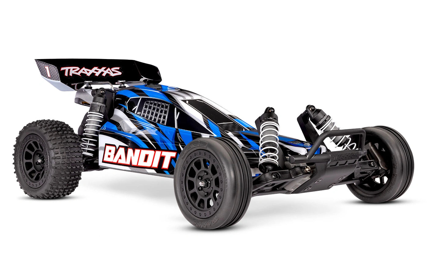 Traxxas Bandit 4x2 charbon avec accu et chargeur usb - 24254-8 bleu
