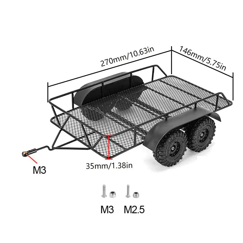 Remorque Injora pour crawler 1/18 RC TRX4M - Breizh Modélisme.