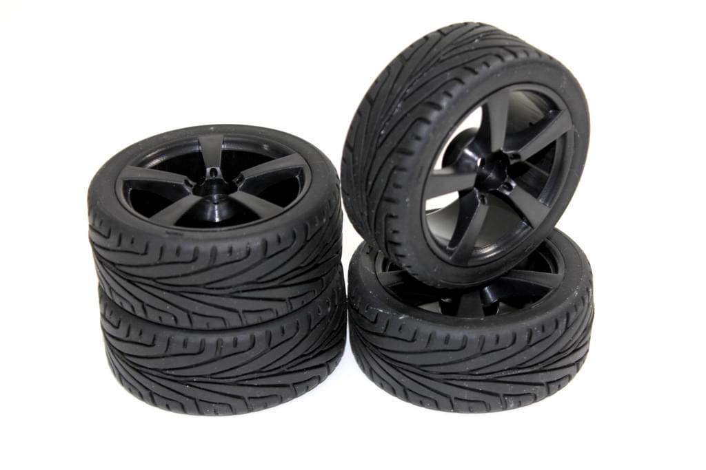 4 roues Piste "5 battons/Profile" noir 1/10 - 2510006