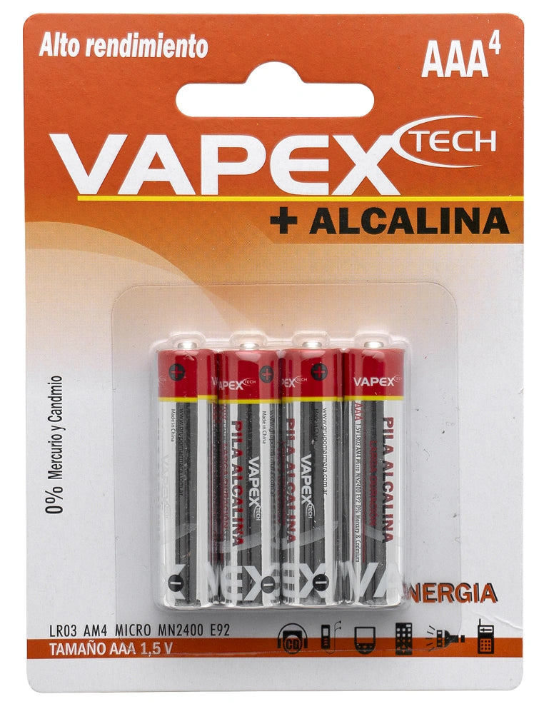 4 Piles Alkaline AAA - VPLUS4AAA