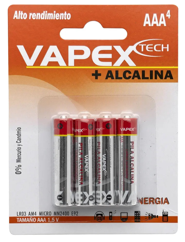 4 Piles Alkaline AAA - VPLUS4AAA