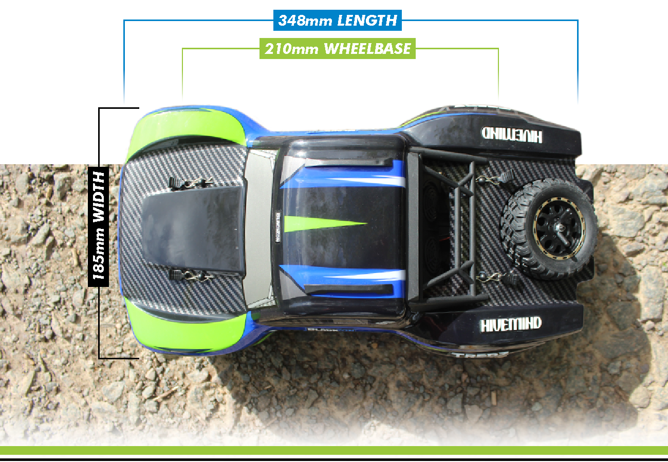 Backzon Vyper 1/16 SC 30km/h 4WD RTR bleu