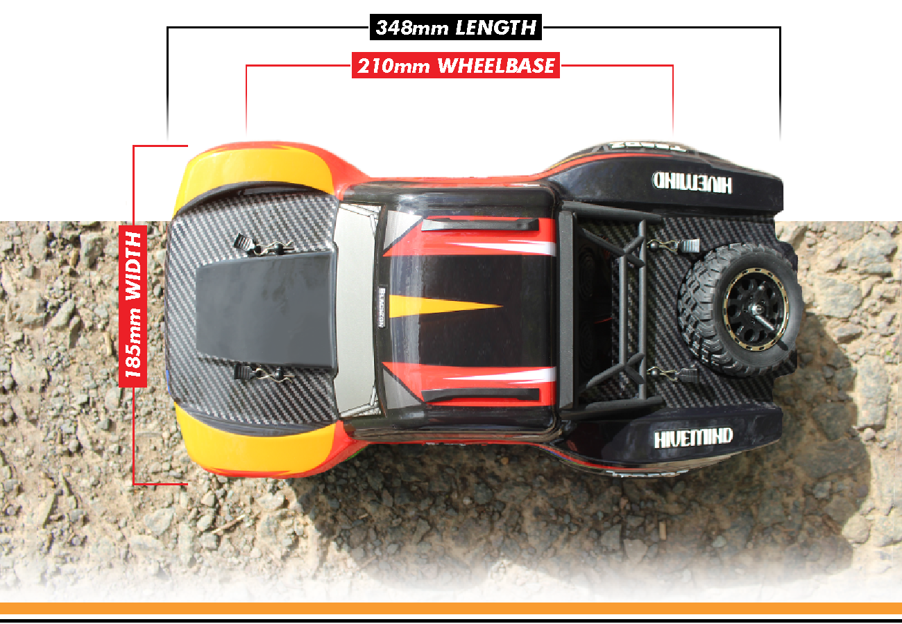 Backzon Vyper 1/16 brushless 45km/h lipo 2S SC Turbo 4WD RTR rouge