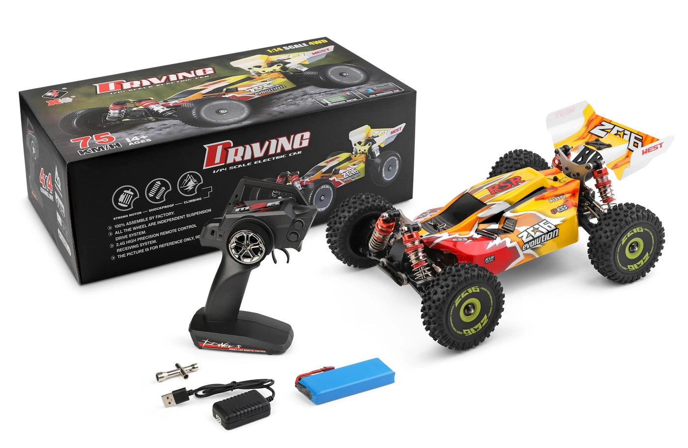Buggy RC Wltoys 144010 Brushless RTR 1/14 - 75km/h 4WD