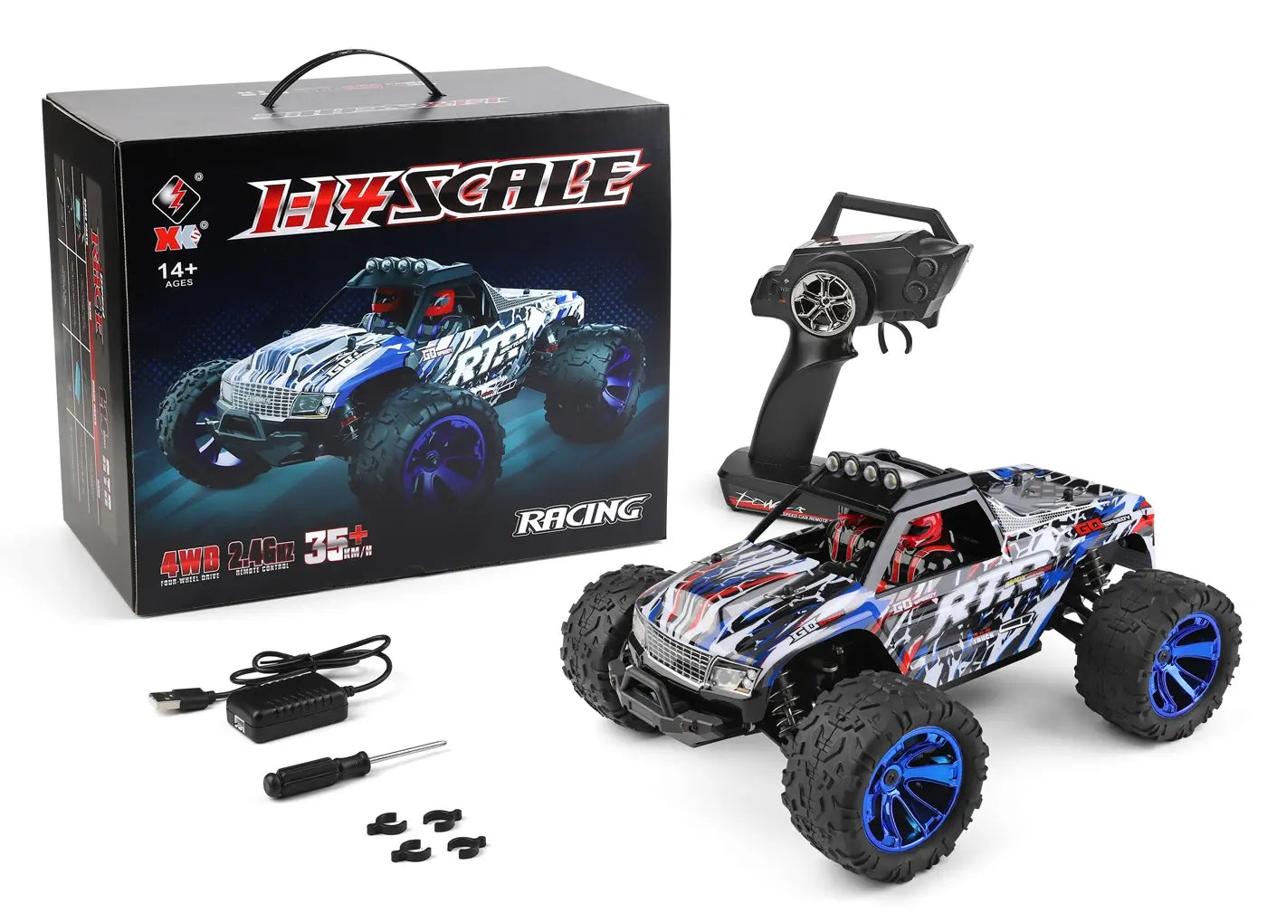 Monster Truck RC RTR 1/14 - 40km/h 4WD - 144018 - Breizh Modélisme.