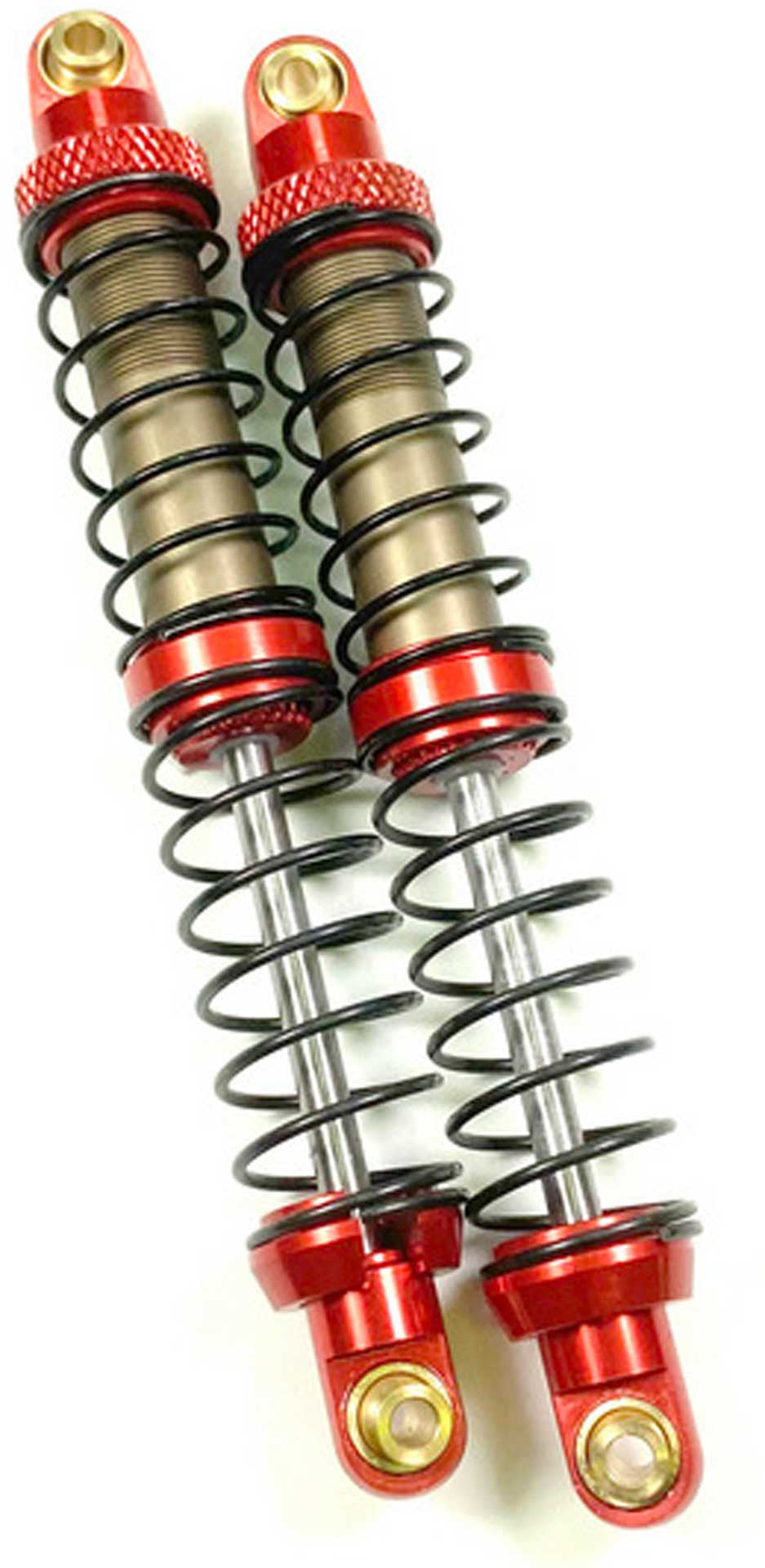 2 Amortisseurs en alliage Slim-Line 100mm pour voitures RC 1/10 - Absima 2330025 - Breizh Modélisme.