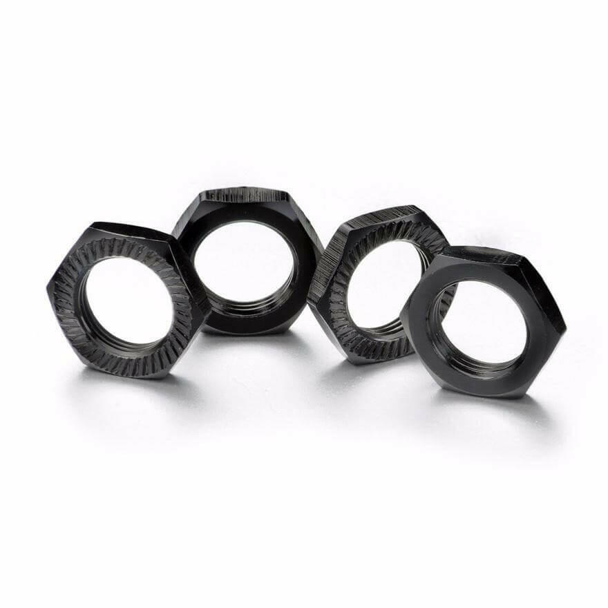 4 Écrous de roue 17mm noir 1/8 - Absima 2560006 - Breizh Modélisme.