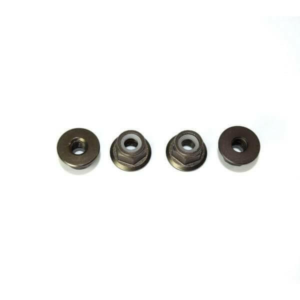 4 écrous Nylstop Aluminium M4 - Absima 1230235 - Breizh Modélisme.