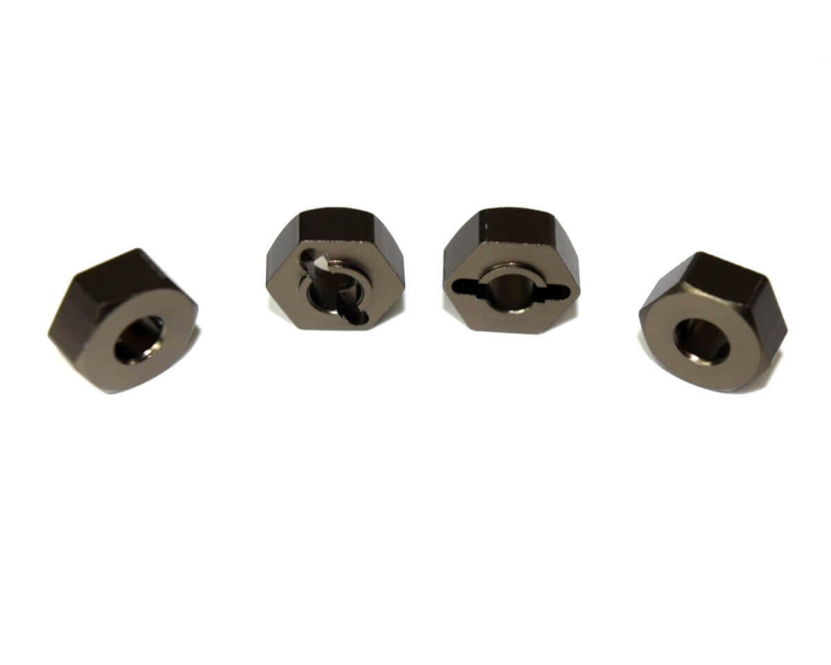 4 Hexagones de roues en aluminium - Absima 1230241 - Breizh Modélisme.