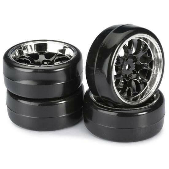4 roues Drift AV/ARR chrome 1/10 Absima 2510041 - Breizh Modélisme.
