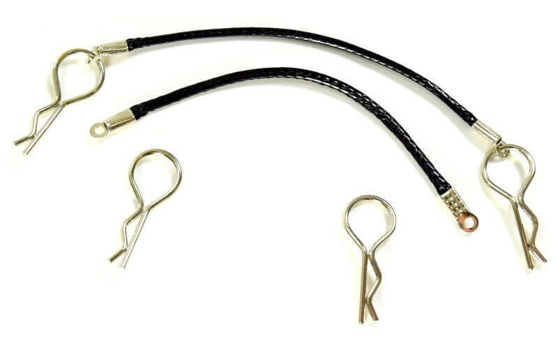 Absima Clips de carrosserie (4) avec lien (80mm) 2440025 - Breizh Modélisme.