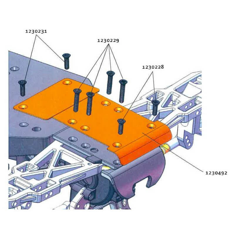Plaque de protection Avant en Aluminium - Absima 1230492 - Breizh Modélisme.