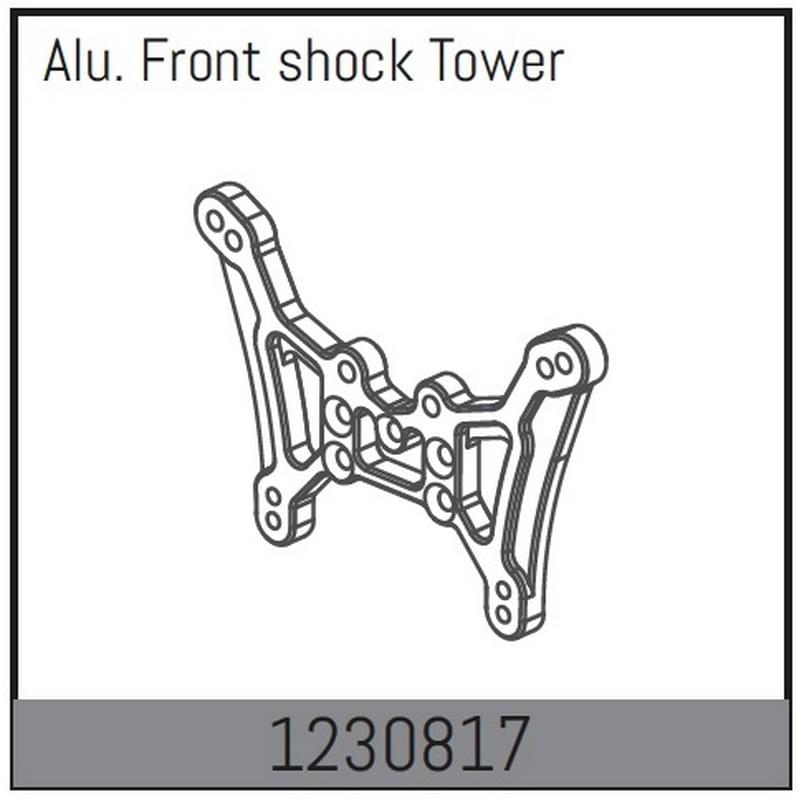 Support d'amortisseur avant Alu pour Absima Desert Rock Racer ADB1.4 - 1230817 - Breizh Modélisme.