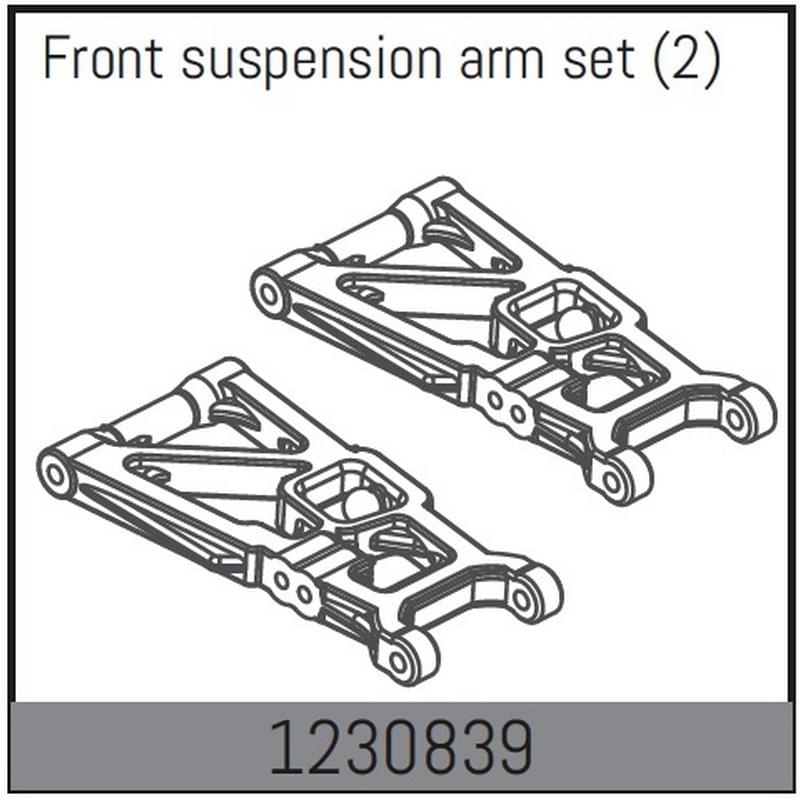 Triangle de suspension Avant (2) pour Absima Desert Rock Racer ADB1.4 - 1230839 - Breizh Modélisme.