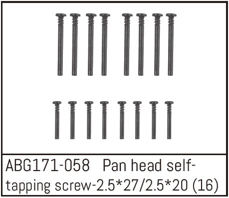 Vis à tête cylindrique M2,5*27 (8) / M2,5*20 (8) - 71-058 - Breizh Modélisme.