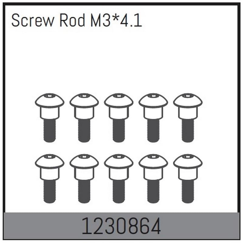 Vis M3*4.1 (10) pour Absima Desert Rock Racer ADB1.4 - 1230864 - Breizh Modélisme.
