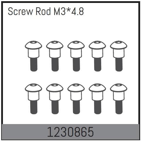 Vis M3*4.8 (10) pour Absima Desert Rock Racer ADB1.4 - 1230865 - Breizh Modélisme.