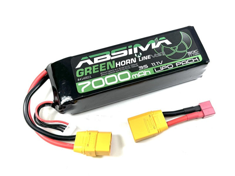 Batterie LiPo 3S 11,1V-50C 7000mAh SC (XT90/DEAN) Greenhorn Vol.2 - 4140021 - Breizh Modélisme.