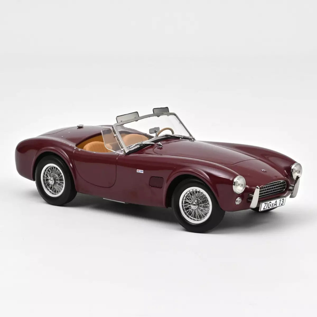 Voiture miniature collection 1/18 AC Cobra 289 1963 Rouge foncé Norev 182758