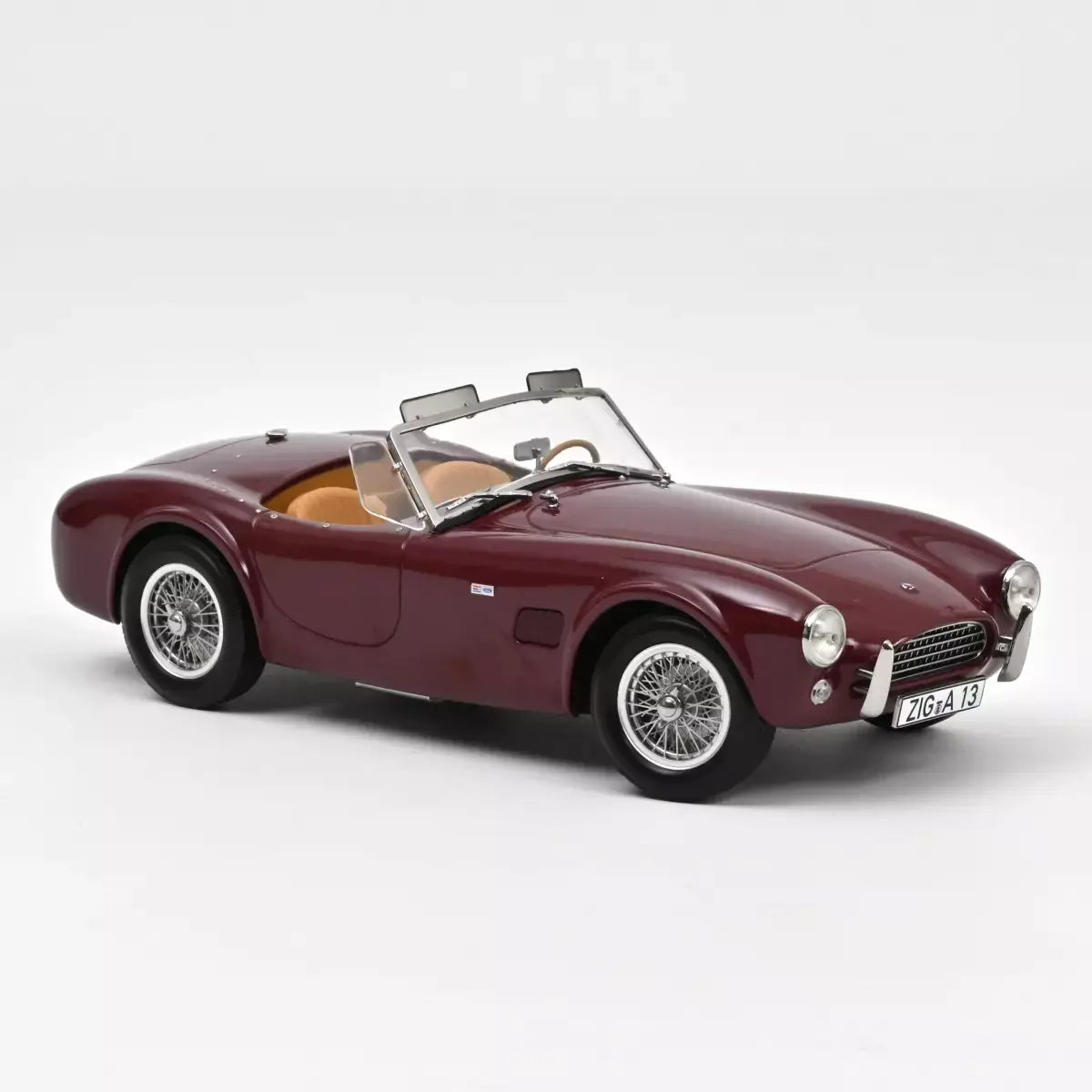 Voiture miniature collection 1/18 AC Cobra 289 1963 Rouge foncé Norev 182758