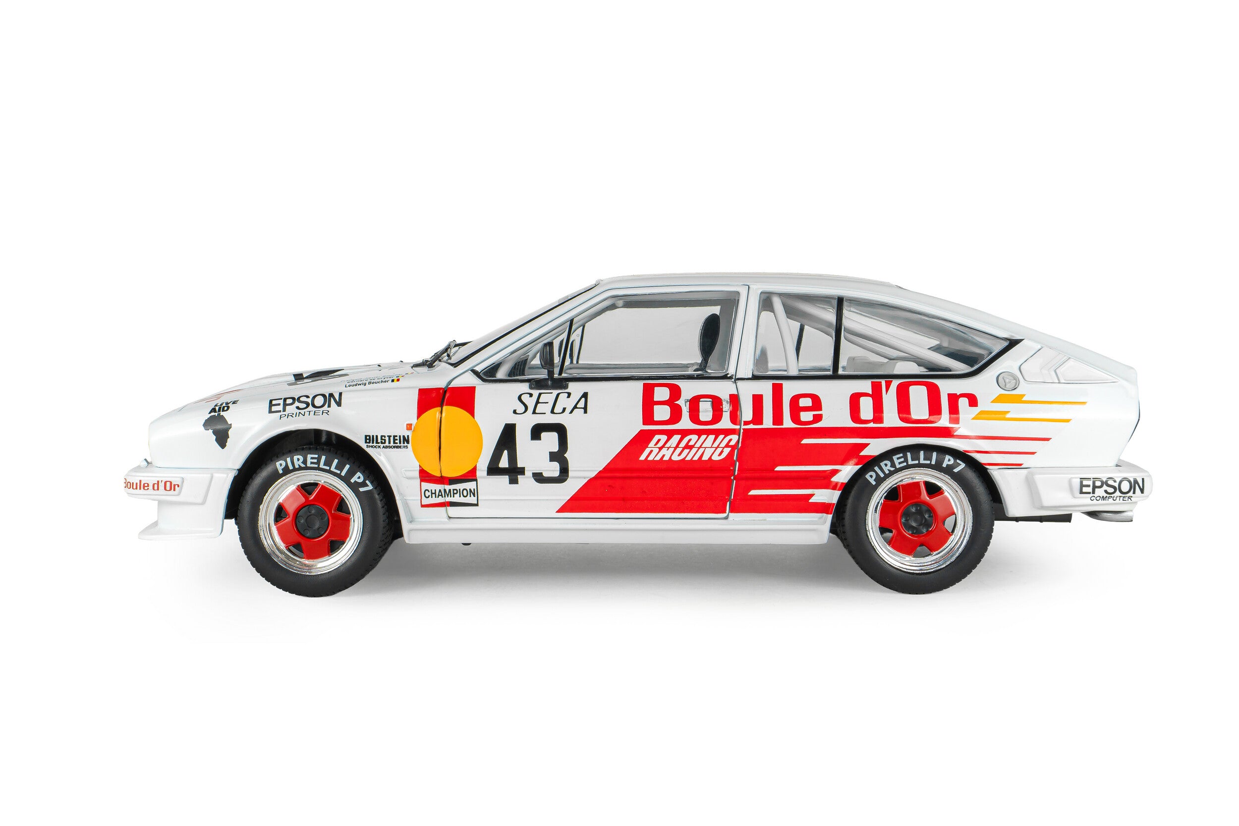 Solido S1802308 Voiture miniature collection 1/18 Alfa Romeo GTV6 24H de spa 1985 #43 B.de Dryver/ F-X.Boucher/ L.Boucher - Breizh Modélisme.