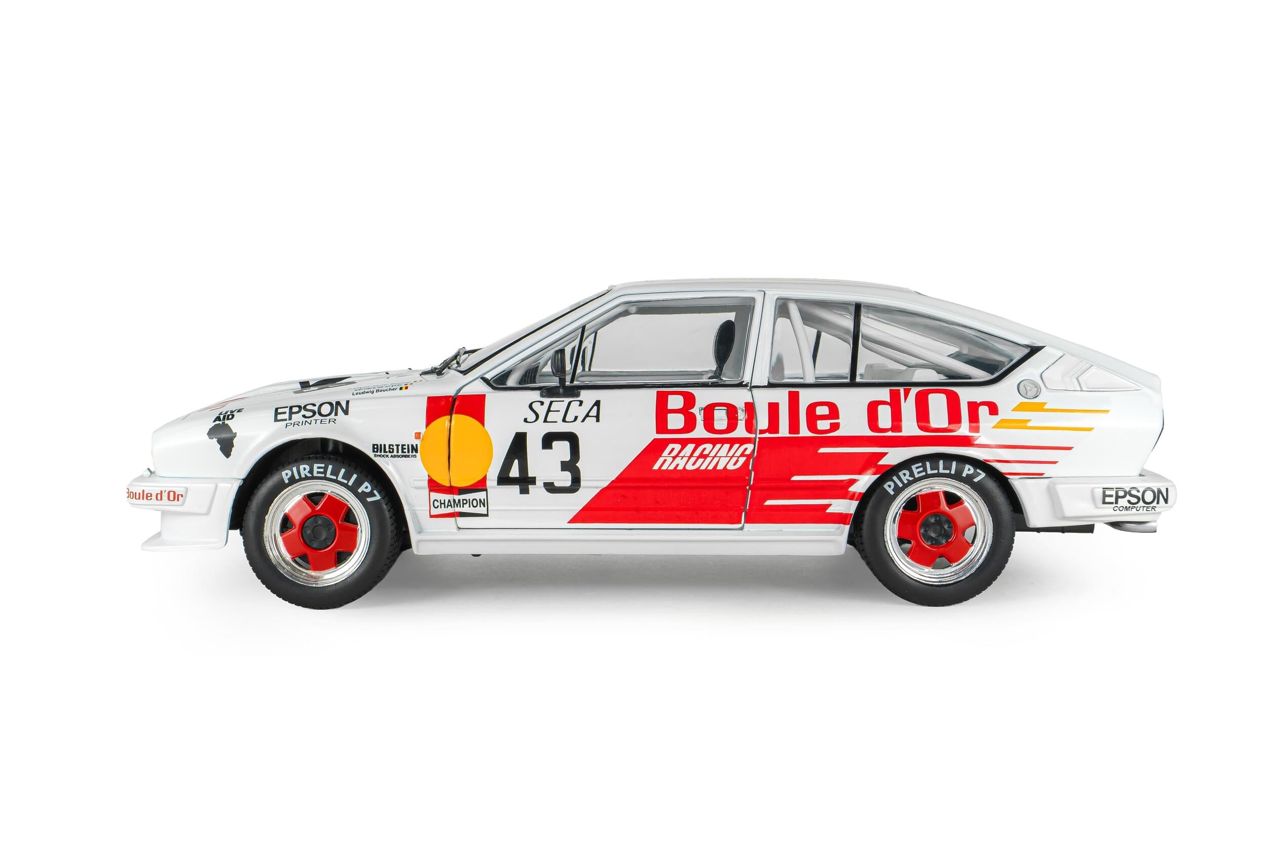 Solido S1802308 Voiture miniature collection 1/18 Alfa Romeo GTV6 24H de spa 1985 #43 B.de Dryver/ F-X.Boucher/ L.Boucher - Breizh Modélisme.