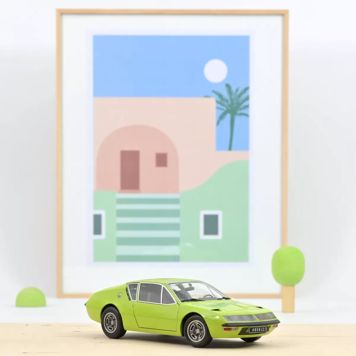 Voiture miniature collection 1/18 Alpine A310 1600 VF 1975 Vert Tilleul (310pcs) Norev 185403