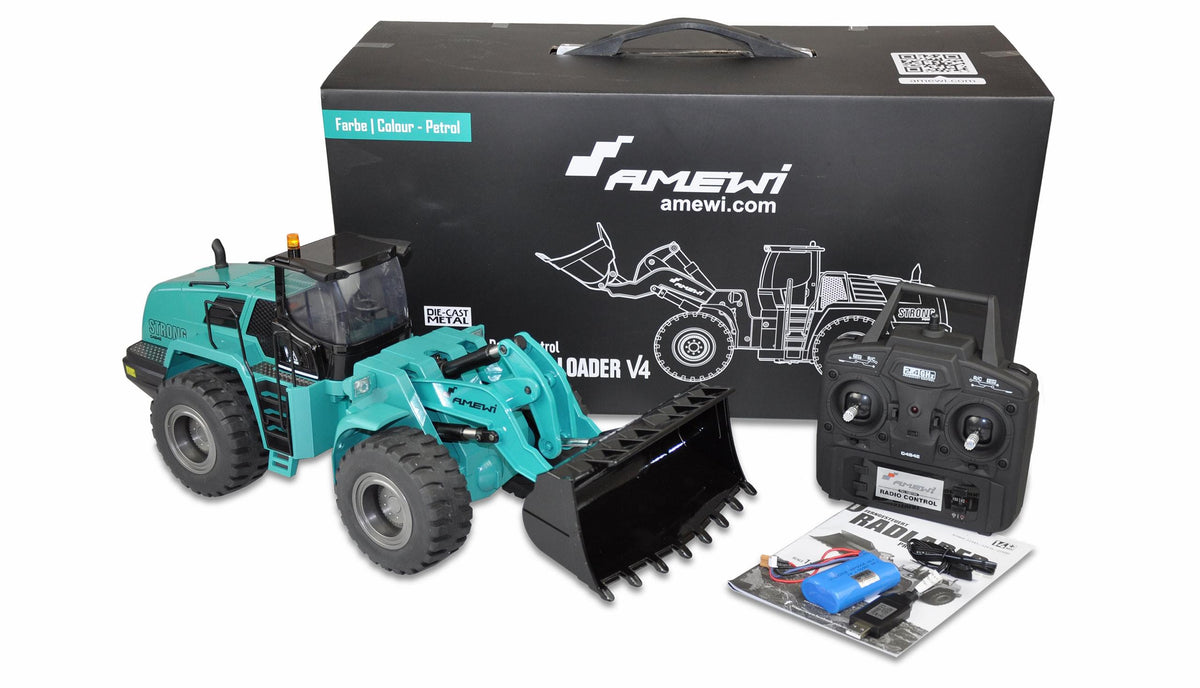 Chargeuse RC en Métal G484E série PETROL" RTR 1/14 - Amewi 22538 - Breizh Modélisme.