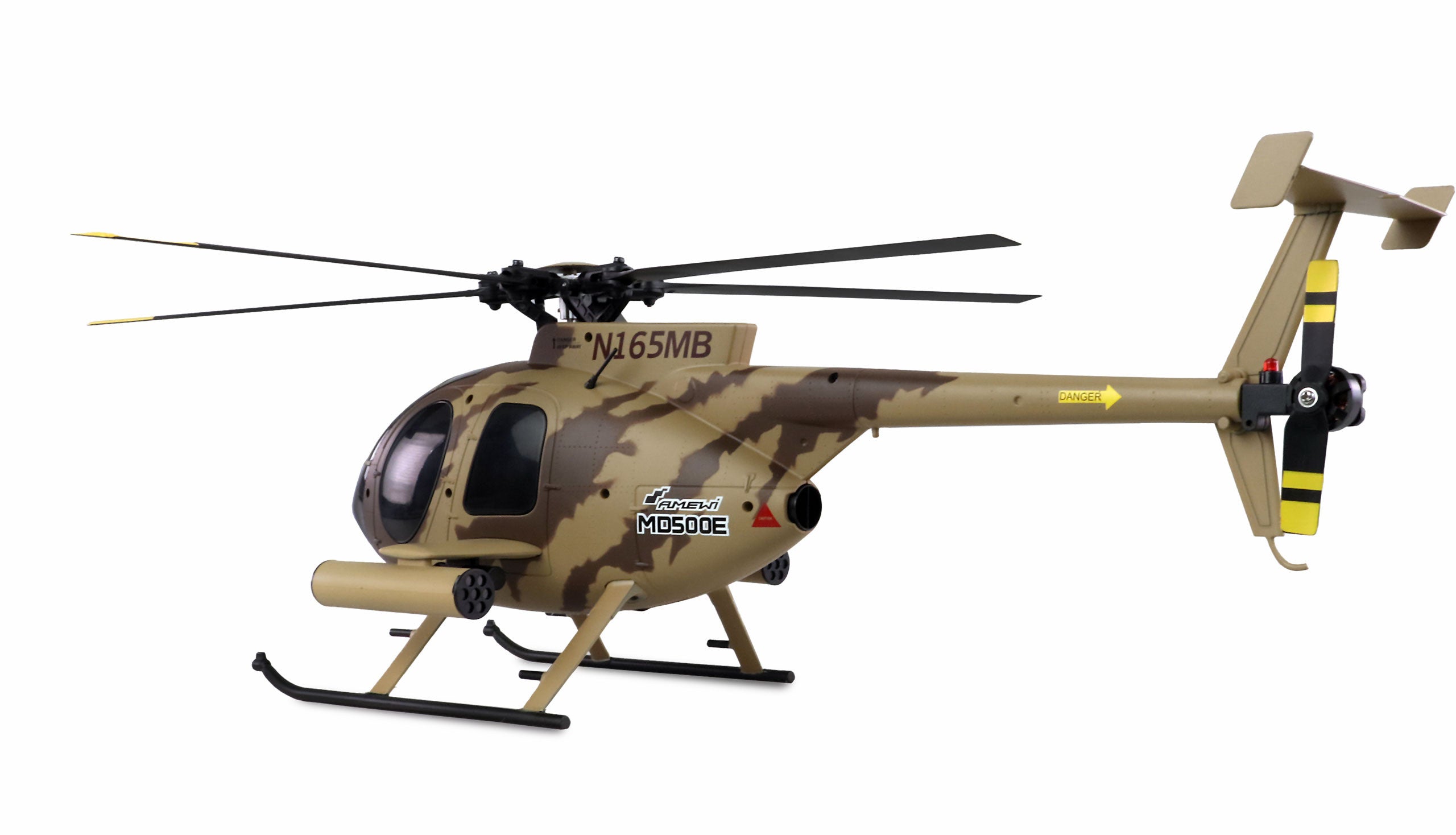Hélicoptère RC AFX MD500E Brushless 325mm 6 voies militaire - Breizh Modélisme.