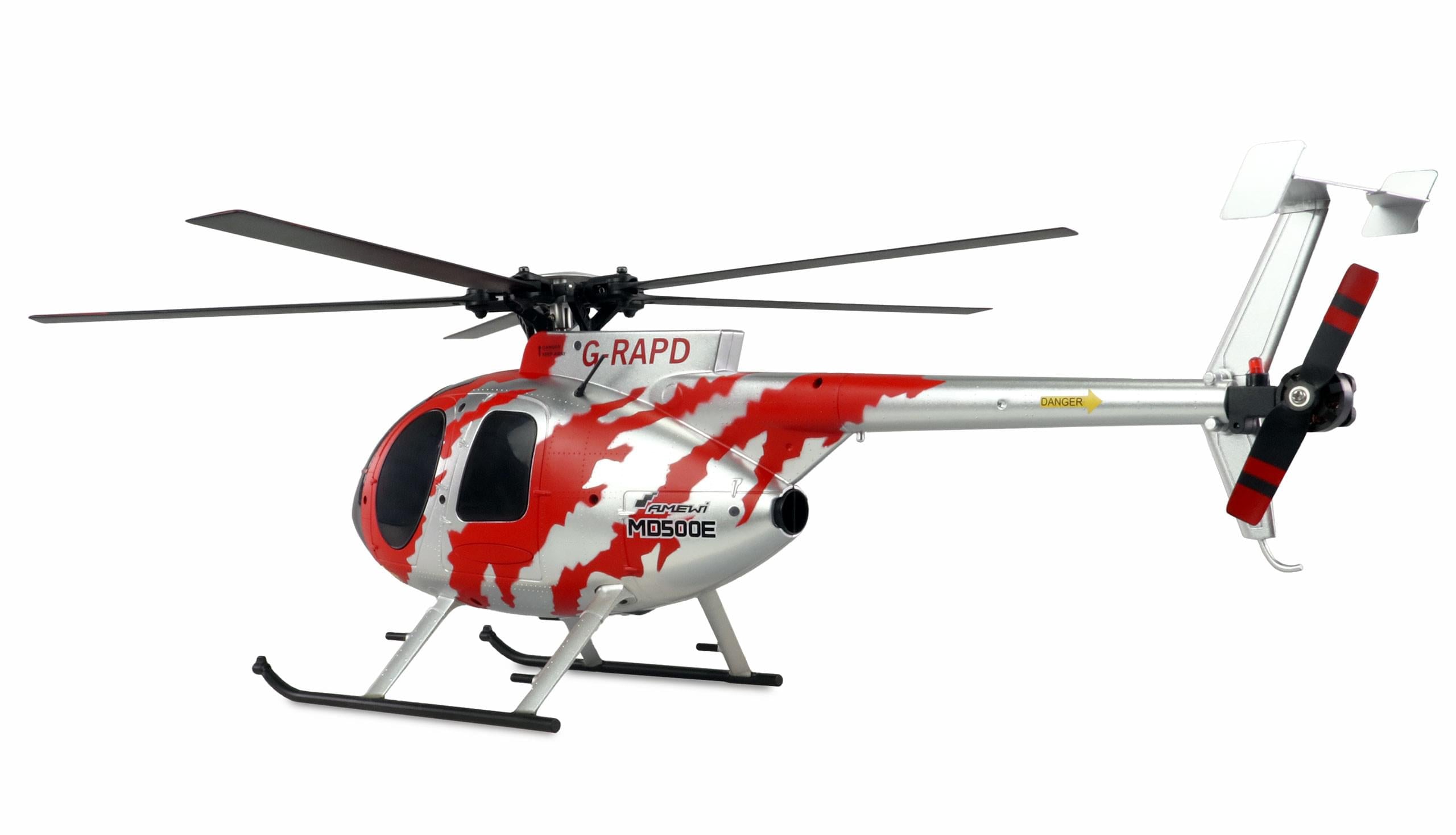 Hélicoptère RC AFX MD500E Brushless 325mm 6 voies rouge - Breizh Modélisme.