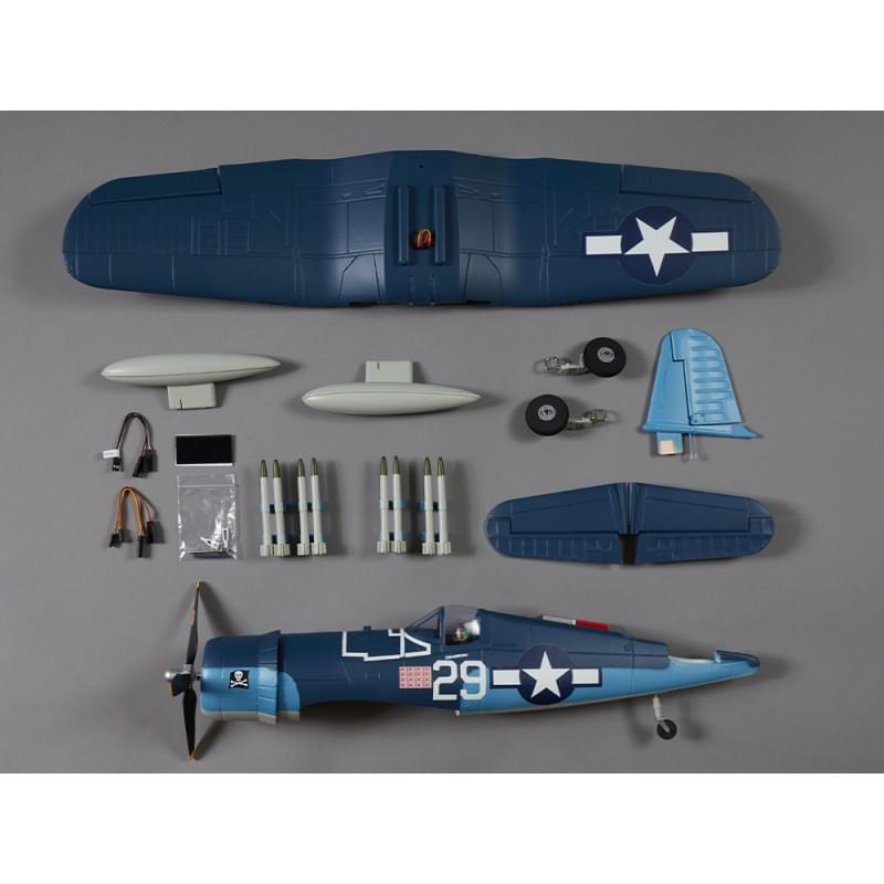 Avion RC 750mm F4U Corsair Warbird PNP kit DB001PB - Breizh Modélisme.