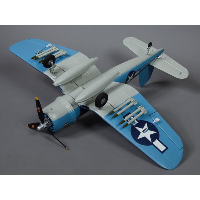 Avion RC 750mm F4U Corsair Warbird PNP kit DB001PB - Breizh Modélisme.