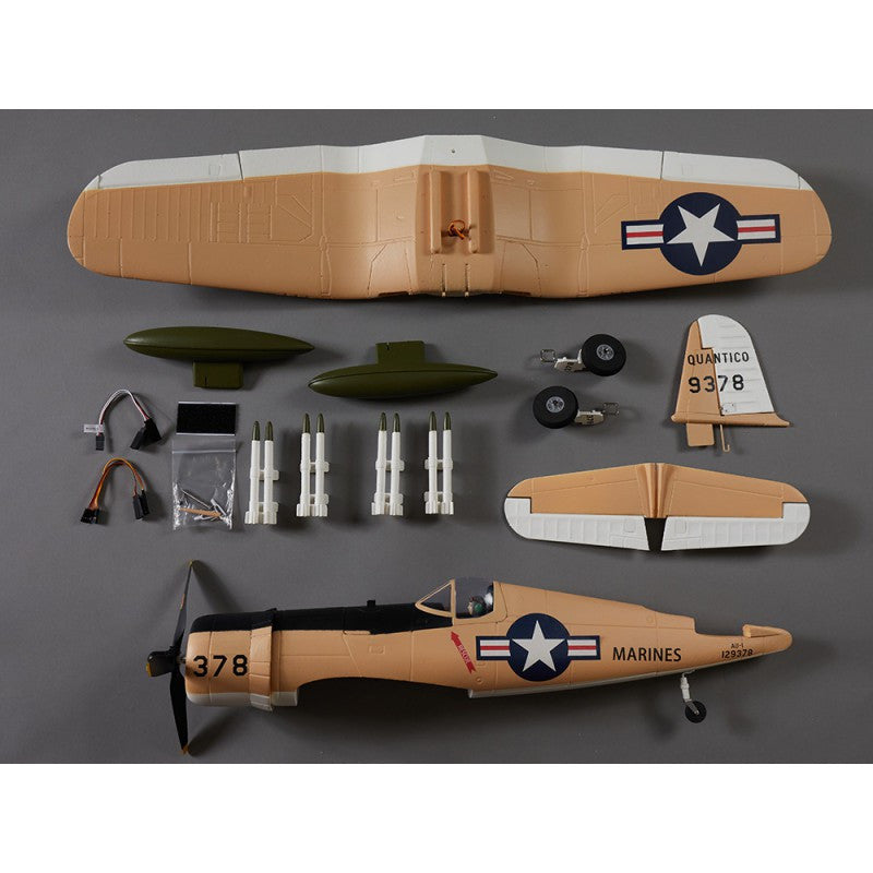 Avion RC 750mm F4U Corsair Warbird PNP kit DB002PG - Breizh Modélisme.