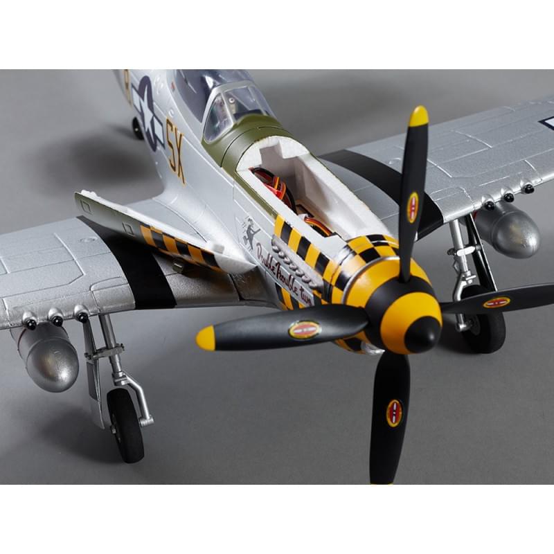 Avion RC 750mm P-51D Mustang Warbird PNP kit DB003PG - Breizh Modélisme.