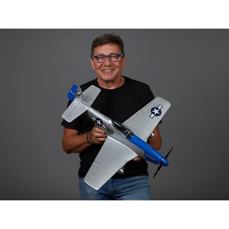 Avion RC 750mm P-51D Mustang Warbird PNP kit DB004PB - Breizh Modélisme.