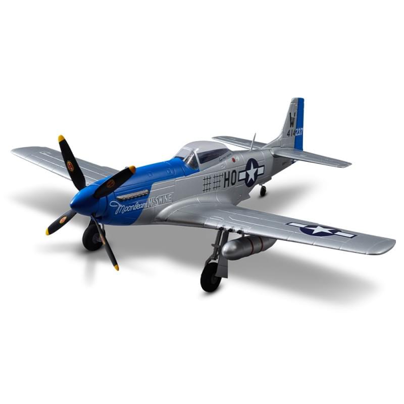 Avion RC 750mm P-51D Mustang Warbird PNP kit DB004PB - Breizh Modélisme.