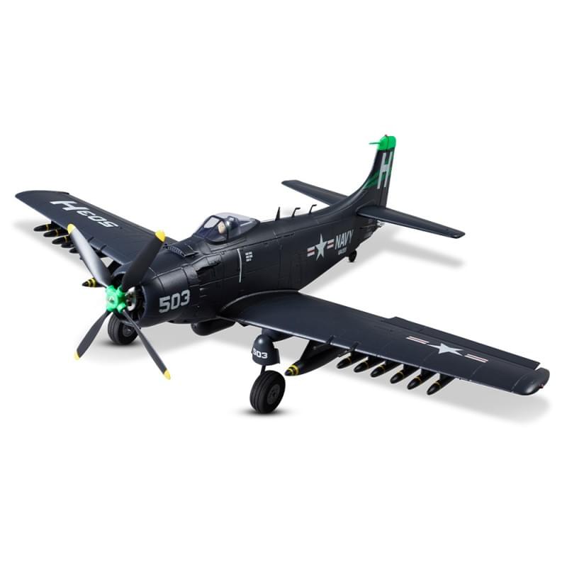 Avion RC 800mm A1 Skyraider Warbird PNP kit DB005PB - Breizh Modélisme.