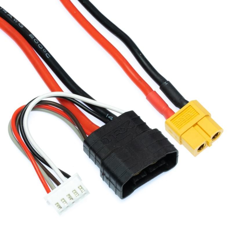 Câble pour chargeur sortie XT60 - XT60 vers Batterie 4S Traxxas ID - Breizh Modélisme.