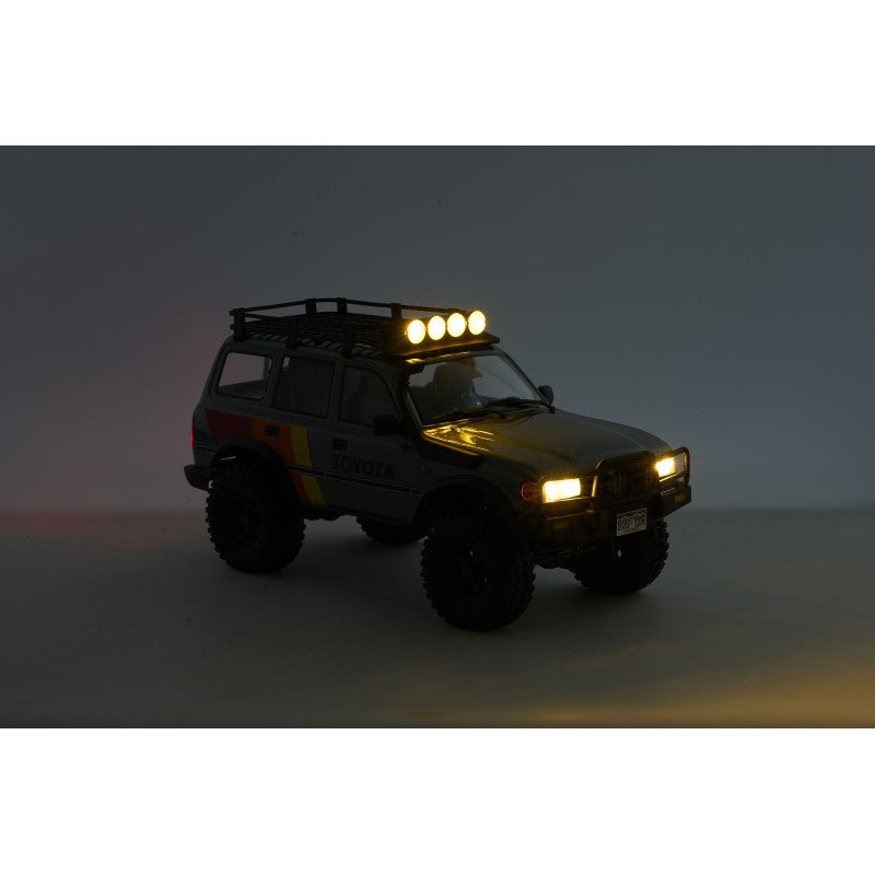 Crawler FMS 1/10 Toyota land Cruiser 80 FCX10 ARTR RS gris - FMS11042RS-GY-SP - Breizh Modélisme.