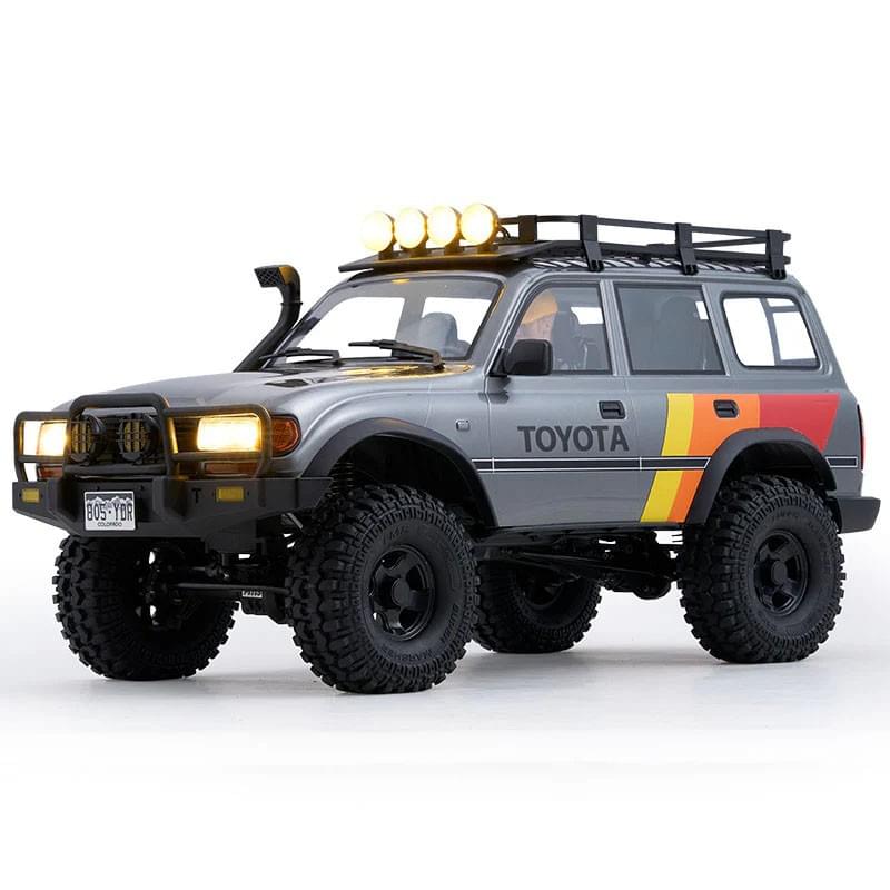 Crawler FMS 1/10 Toyota land Cruiser 80 FCX10 ARTR RS gris - FMS11042RS-GY-SP - Breizh Modélisme.