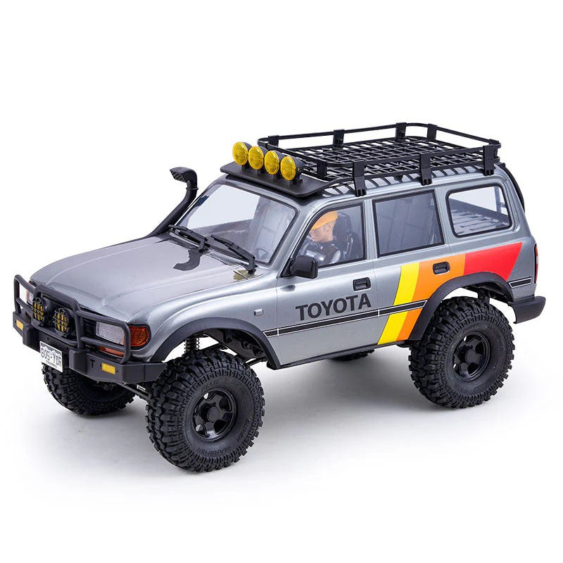 Crawler FMS 1/10 Toyota land Cruiser 80 FCX10 ARTR RS gris - FMS11042RS-GY-SP - Breizh Modélisme.