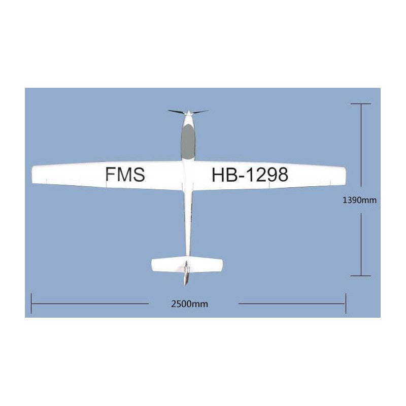 FMS Planeur 1/8 Glider 2500mm : ASW-17 PNP Kit FMS129 - Breizh Modélisme.