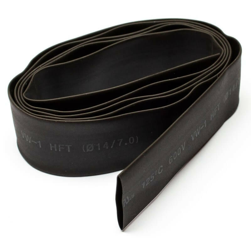 Gaine thermo 14mm x 1m noir BEEC4014K - Breizh Modélisme.